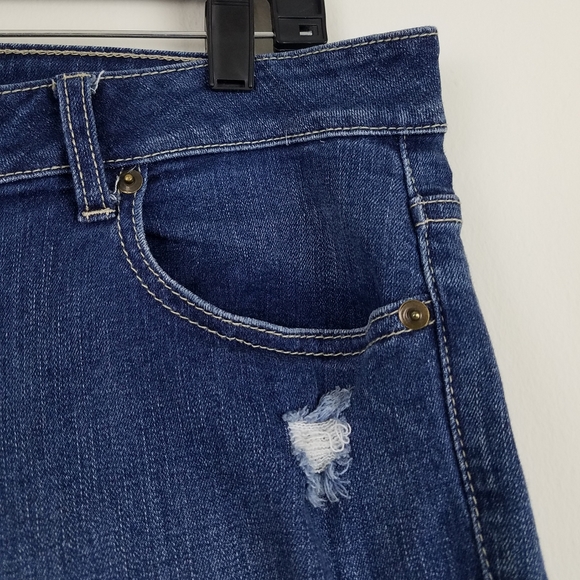 Forever 21 medium wash distress stretch jean sz 30 - Picture 6 of 10